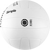 Мяч вол. TORRES Simple, V32105, р.5, синт.кожа (ТПУ), маш. сшивка, бут. камера, бело-черный